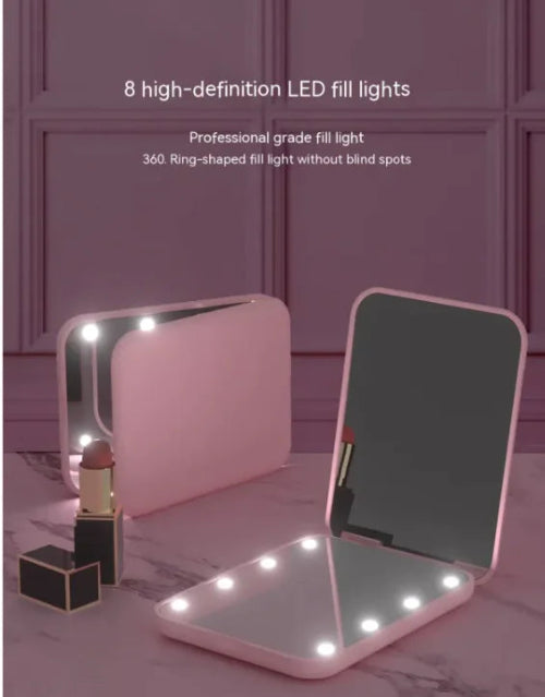 Glow Foldable LED Makeup Mirror
